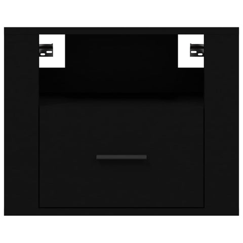 vidaXL Wall-mounted Bedside Cabinets 2 pcs Black 50x36x40 cm