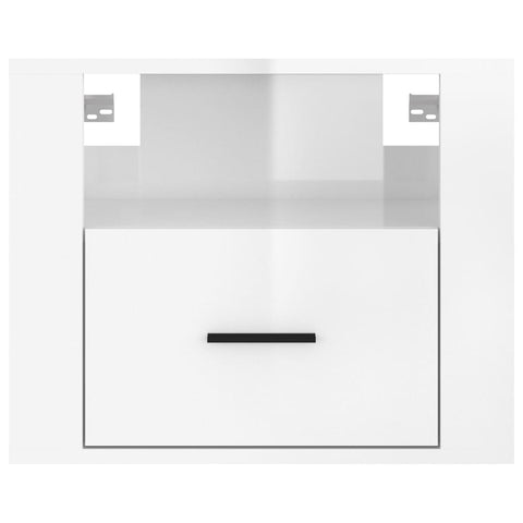 vidaXL Wall-mounted Bedside Cabinets 2 pcs High Gloss White 50x36x40cm
