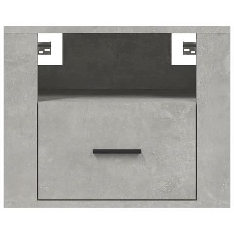 vidaXL Wall-mounted Bedside Cabinet Concrete Grey 50x36x40 cm