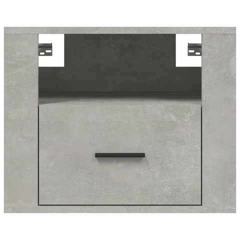 vidaXL Wall-mounted Bedside Cabinets 2 pcs Concrete Grey 50x36x40 cm
