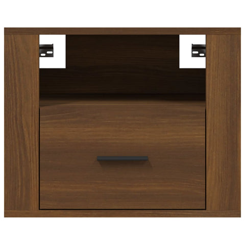vidaXL Wall-mounted Bedside Cabinet Brown Oak 50x36x40 cm