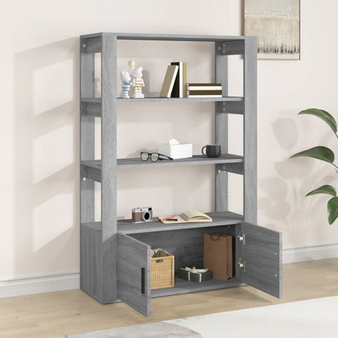 vidaXL Sideboard Grey Sonoma 80x30x119.5 cm Engineered Wood