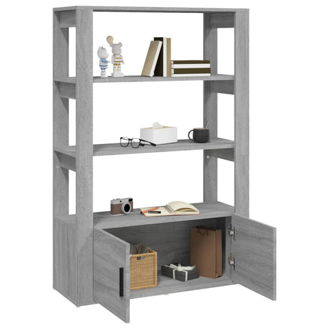 vidaXL Sideboard Grey Sonoma 80x30x119.5 cm Engineered Wood