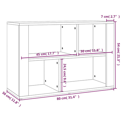 vidaXL Sideboard White 80x30x54 cm Engineered Wood