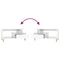 vidaXL Coffee Table High Gloss White 90x49x45 cm Engineered Wood