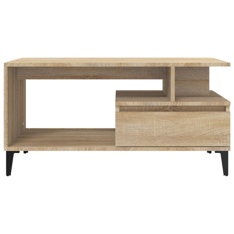 vidaXL Coffee Table Sonoma Oak 90x49x45 cm Engineered Wood