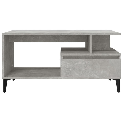 vidaXL Coffee Table Concrete Grey 90x49x45 cm Engineered Wood
