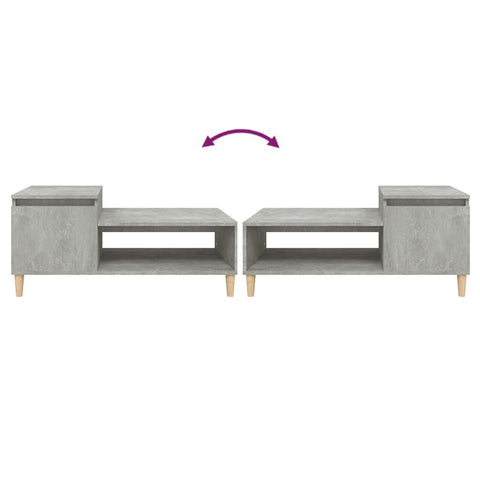 vidaXL Coffee Table Concrete Grey 100x50x45 cm Engineered Wood