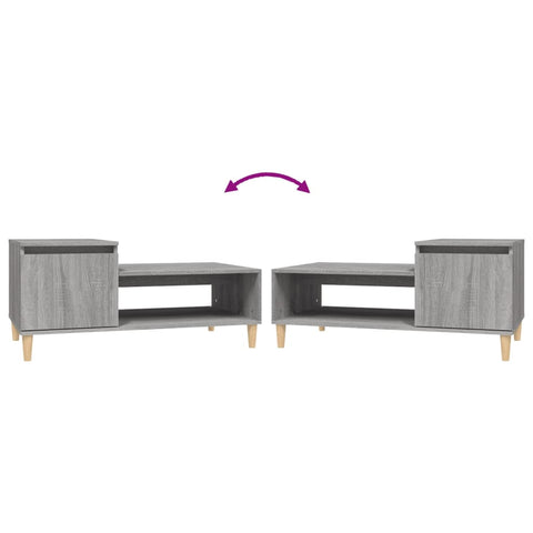 vidaXL Coffee Table Grey Sonoma 100x50x45 cm Engineered Wood