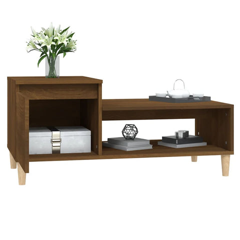 vidaXL Coffee Table Brown Oak 100x50x45 cm Engineered Wood