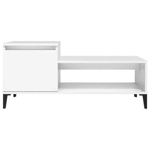 vidaXL Coffee Table White 100x50x45 cm Engineered Wood