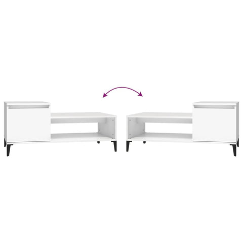 vidaXL Coffee Table White 100x50x45 cm Engineered Wood