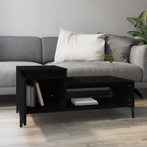 vidaXL Coffee Table Black 100x50x45 cm Engineered Wood