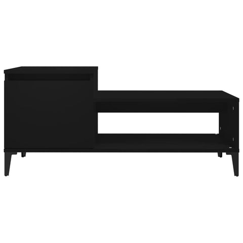 vidaXL Coffee Table Black 100x50x45 cm Engineered Wood