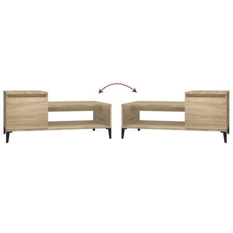 vidaXL Coffee Table Sonoma Oak 100x50x45 cm Engineered Wood