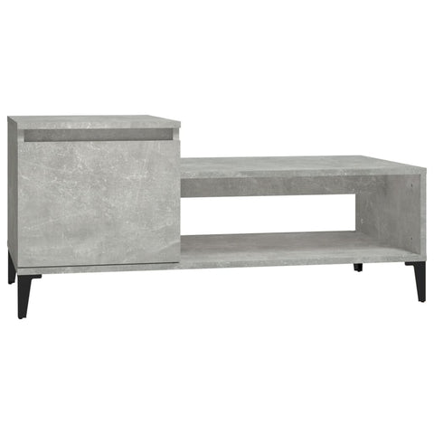 vidaXL Coffee Table Concrete Grey 100x50x45 cm Engineered Wood