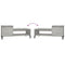 vidaXL Coffee Table Concrete Grey 100x50x45 cm Engineered Wood