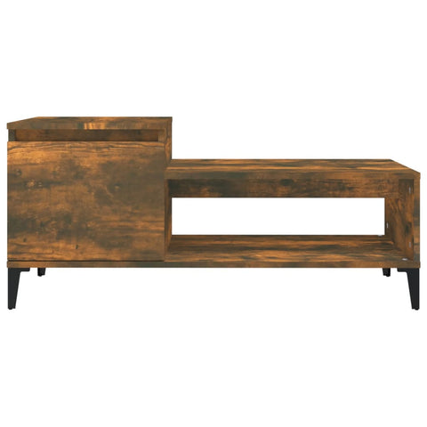 vidaXL Coffee Table Smoked Oak 100x50x45 cm Engineered Wood