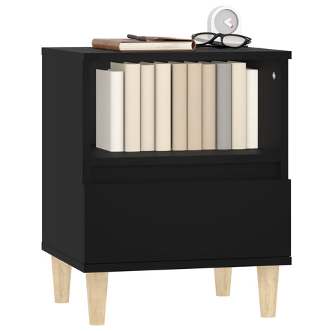vidaXL Bedside Cabinet Black 40x35x50 cm