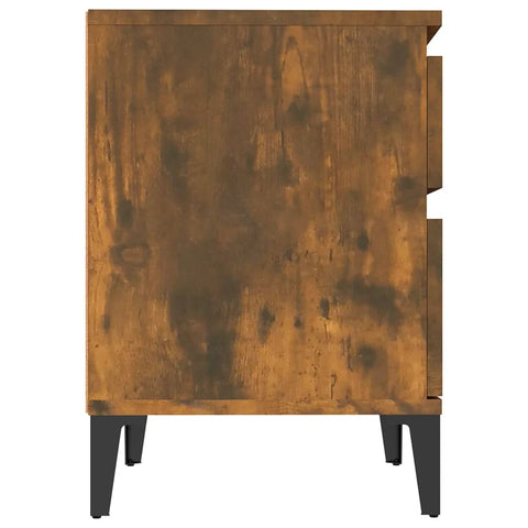 vidaXL Bedside Cabinet Smoked Oak 40x35x50 cm