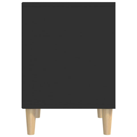 vidaXL Bedside Cabinet Black 40x35x50 cm Engineered Wood