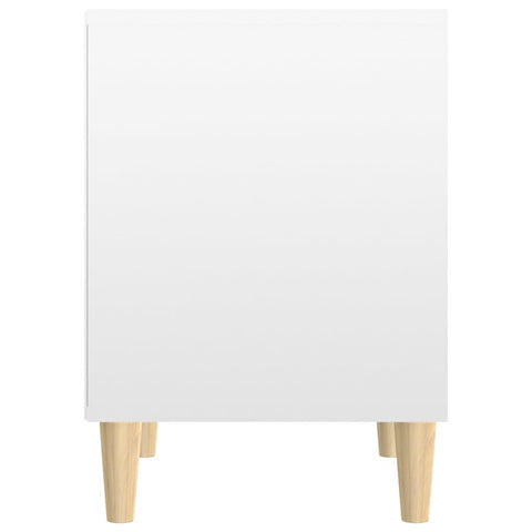 vidaXL Bedside Cabinet High Gloss White 40x35x50 cm Engineered Wood