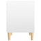 vidaXL Bedside Cabinet High Gloss White 40x35x50 cm Engineered Wood