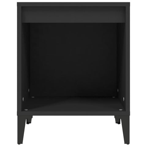 vidaXL Bedside Cabinets 2 pcs Black 40x35x50 cm