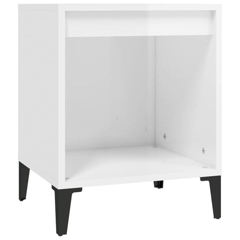 vidaXL Bedside Cabinet High Gloss White 40x35x50 cm