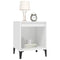 vidaXL Bedside Cabinet High Gloss White 40x35x50 cm