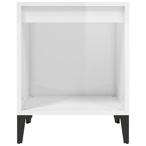 vidaXL Bedside Cabinet High Gloss White 40x35x50 cm