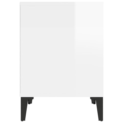 vidaXL Bedside Cabinet High Gloss White 40x35x50 cm