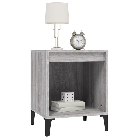 vidaXL Bedside Cabinet Grey Sonoma 40x35x50 cm