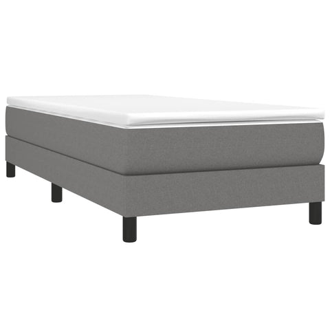 vidaXL Bed Frame without Mattress Dark Grey 90x200 cm Fabric