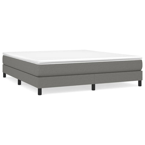 vidaXL Bed Frame without Mattress Dark Grey 180x200 cm Super King Fabric
