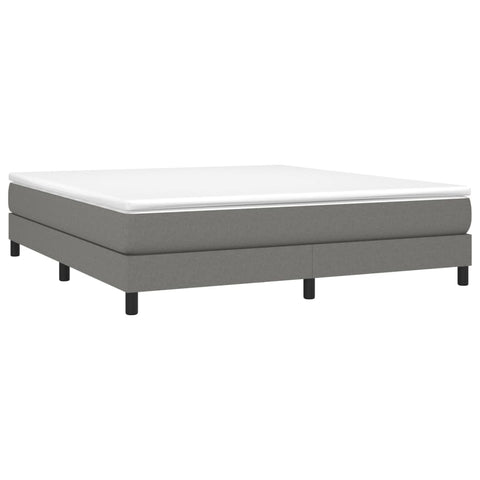 vidaXL Bed Frame without Mattress Dark Grey 180x200 cm Super King Fabric
