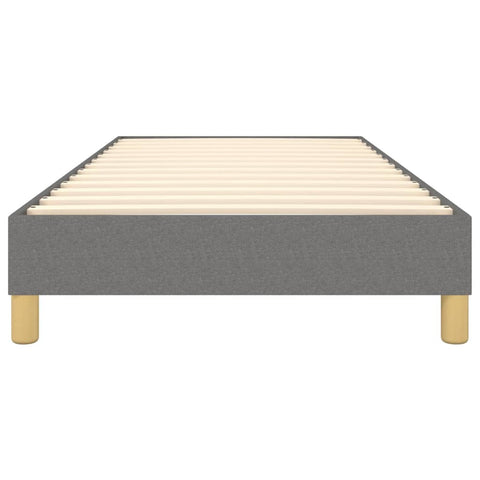 vidaXL Box Spring Bed Frame Dark Grey 90x200 cm Fabric