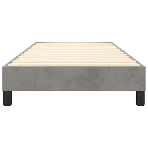 vidaXL Box Spring Bed Frame Light Grey 90x200 cm Velvet
