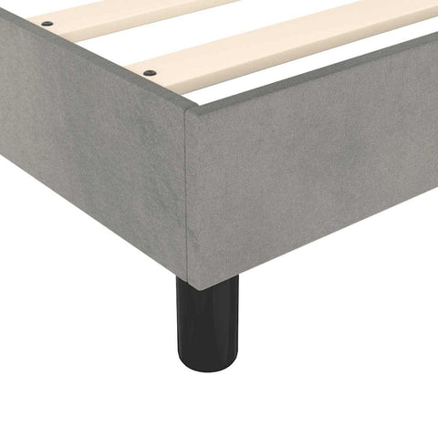 vidaXL Box Spring Bed Frame Light Grey 90x200 cm Velvet