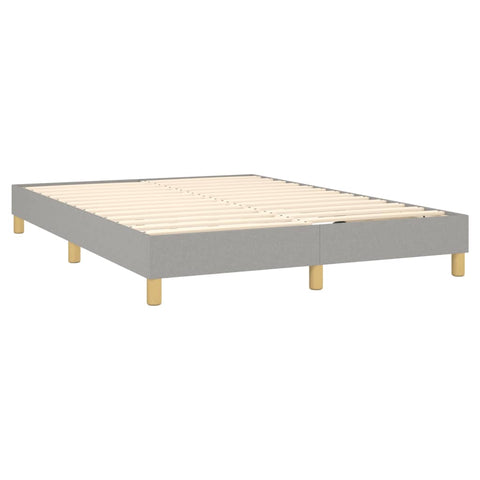 vidaXL Box Spring Bed Frame Light Grey Double Fabric (UK/IE/FI/NO only)