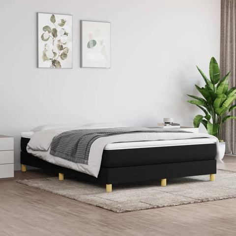 vidaXL Box Spring Bed Frame Black Double Fabric (UK/IE/FI/NO only)