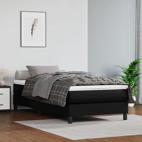 vidaXL Box Spring Bed Frame Black Single Faux Leather (UK/IE/FI/NO only)