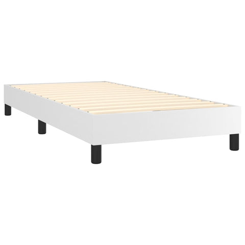 vidaXL Box Spring Bed Frame White Single Faux Leather (UK/IE/FI/NO only)