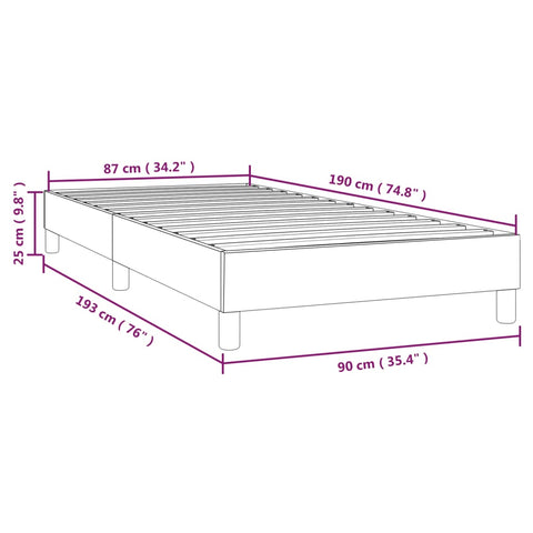 vidaXL Box Spring Bed Frame White Single Faux Leather (UK/IE/FI/NO only)