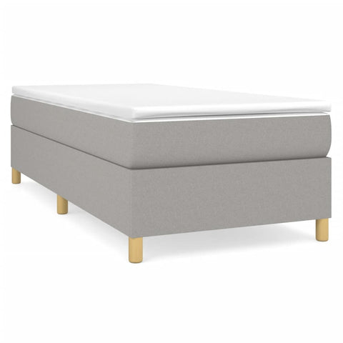 vidaXL Bed Frame without Mattress Light Grey Single Fabric (UK/IE/FI/NO only)