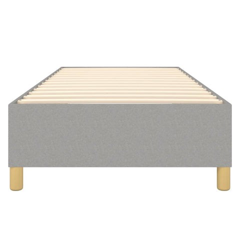 vidaXL Bed Frame without Mattress Light Grey Single Fabric (UK/IE/FI/NO only)