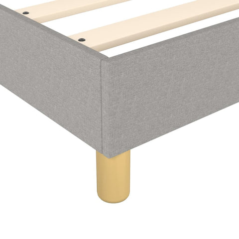 vidaXL Bed Frame without Mattress Light Grey Single Fabric (UK/IE/FI/NO only)