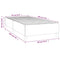 vidaXL Bed Frame without Mattress Light Grey Single Fabric (UK/IE/FI/NO only)