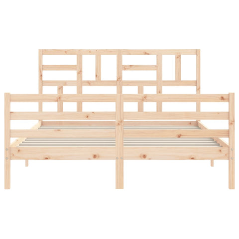 vidaXL Bed Frame without Mattress King Size Solid Wood