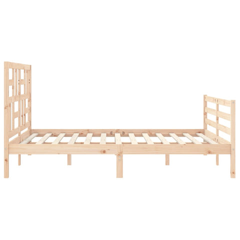 vidaXL Bed Frame without Mattress King Size Solid Wood